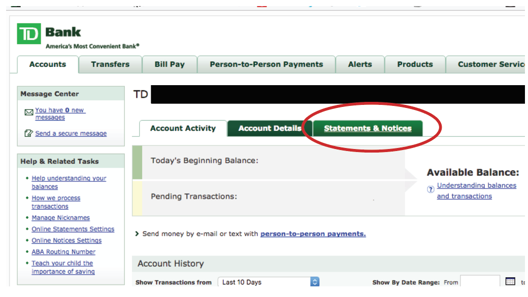 How To Download Your TD Bank Statement